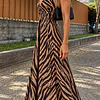 Maxi Vestido Zebra Flow