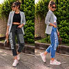 Joggers Jeans Azul/Gris