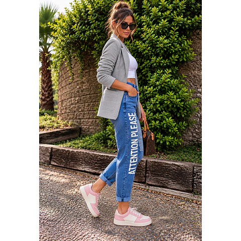 Joggers Jeans Azul/Gris