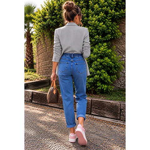 Joggers Jeans Azul/Gris