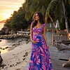 Vestido AMAIA FLORES FUCSIA