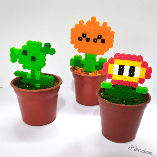 Plantas pixeladas pequeñas