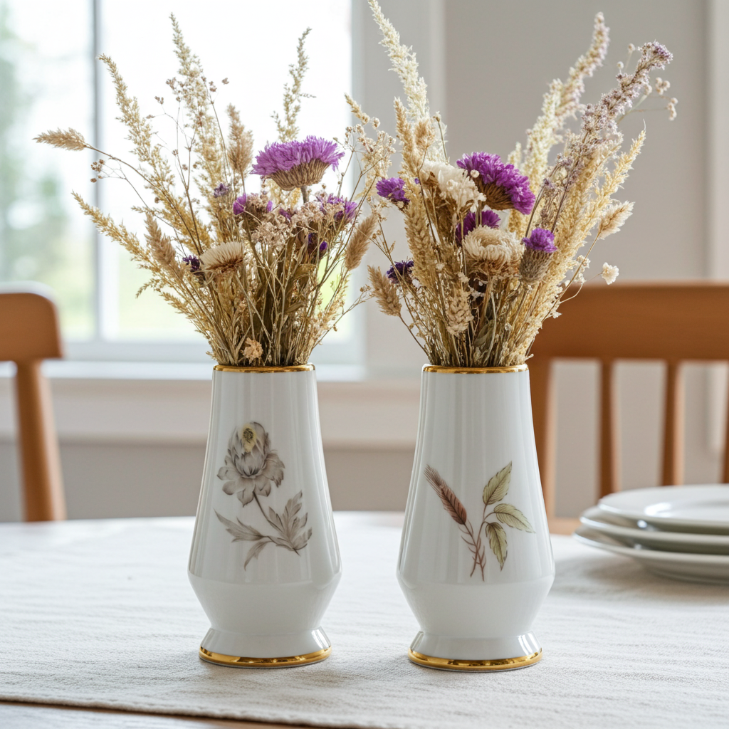 Dos floreros pequeños de porcelana Sussex (Loza Penco) - años 70 7