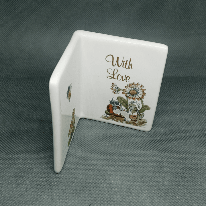 Tarjeta en miniatura de cerámica inglesa - años 80 3