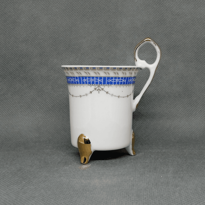 Taza y plato para café italianos de porcelana - años 70 5