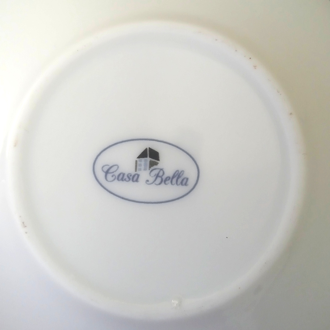 Taza y plato para café italianos de porcelana - años 70 6