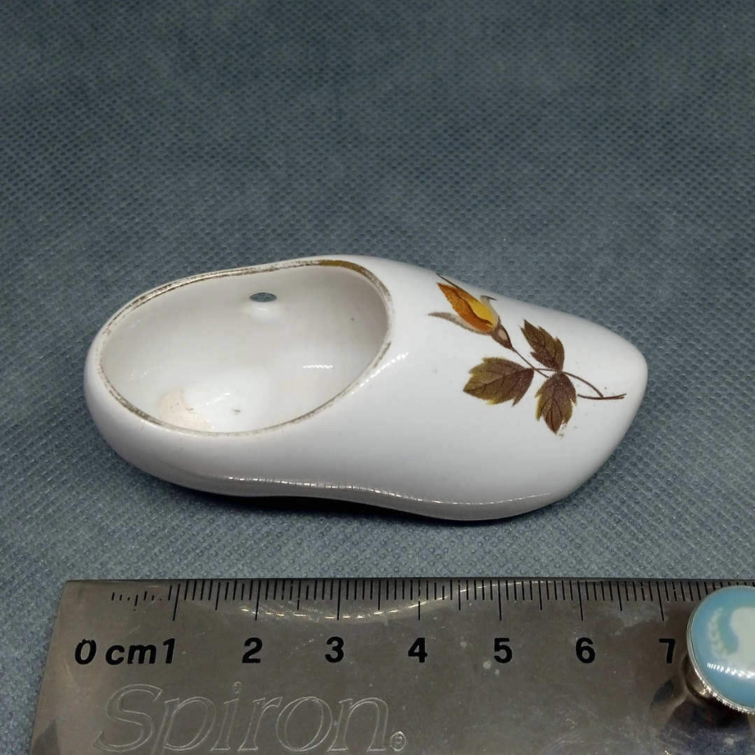 Miniatura vintage de zapato zueco en porcelana - años 70 2