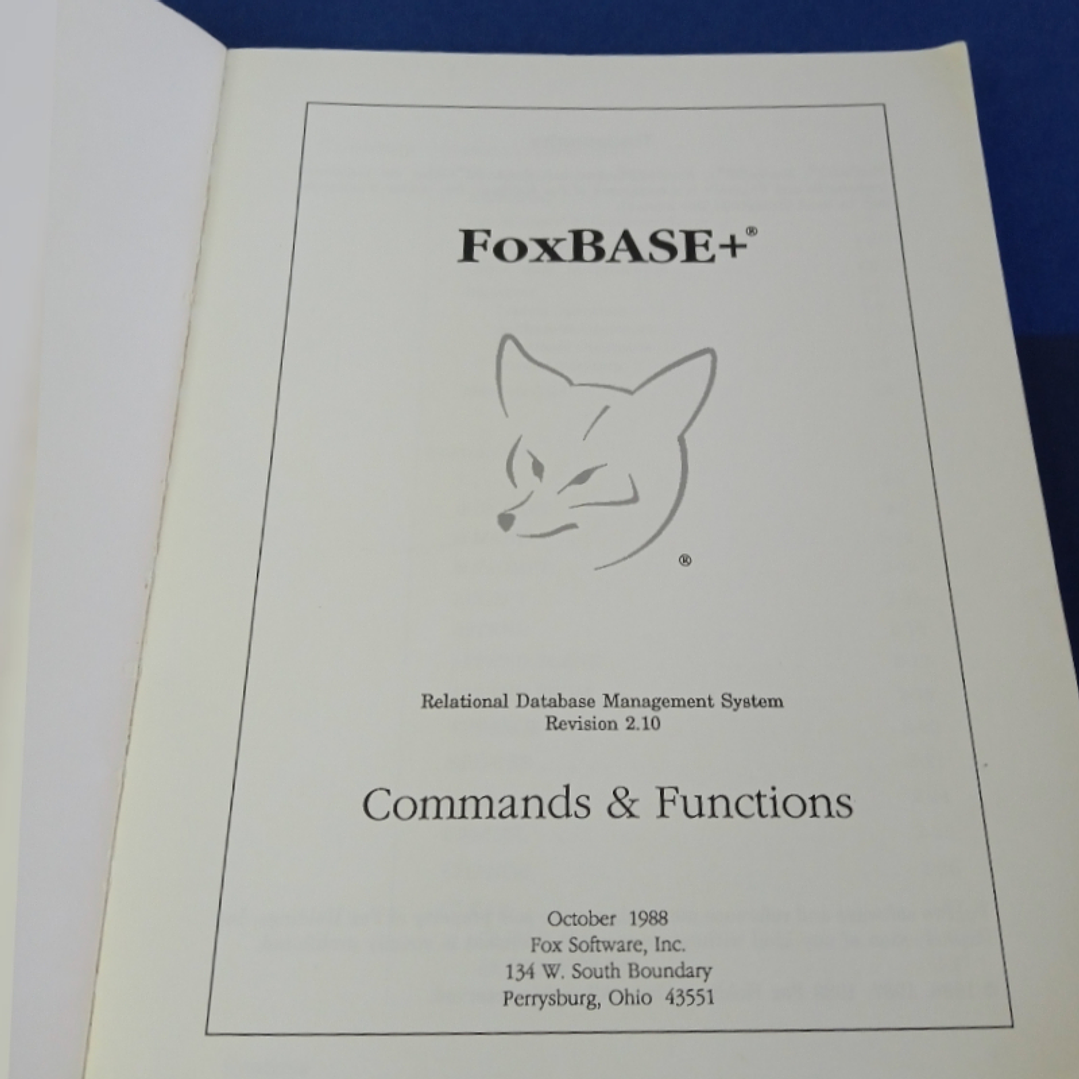 Set de libros oficiales de FoxBASE+ de 1988 en inglés 2