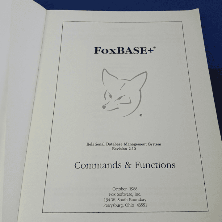 Set de libros oficiales de FoxBASE+ de 1988 en inglés 2