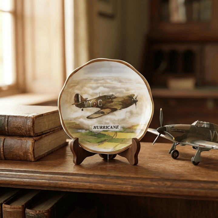 Plato pequeño de Hawker Hurricane - Inglaterra años 80 7