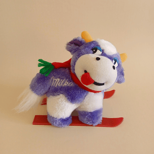 Peluche de vaca Milka en esquíes - Alemania, años 90