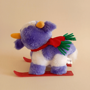 Peluche de vaca Milka en esquíes - Alemania, años 90