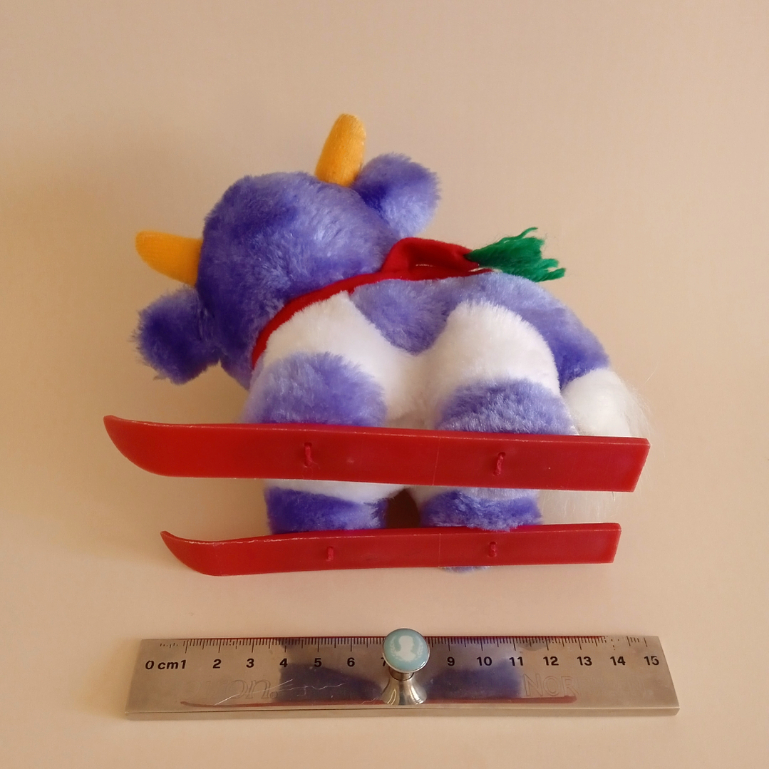 Peluche de vaca Milka en esquíes - Alemania, años 90 5