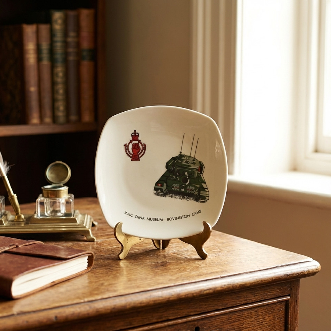 Plato  souvenir del Tank Museum de Inglaterra - años 70 7