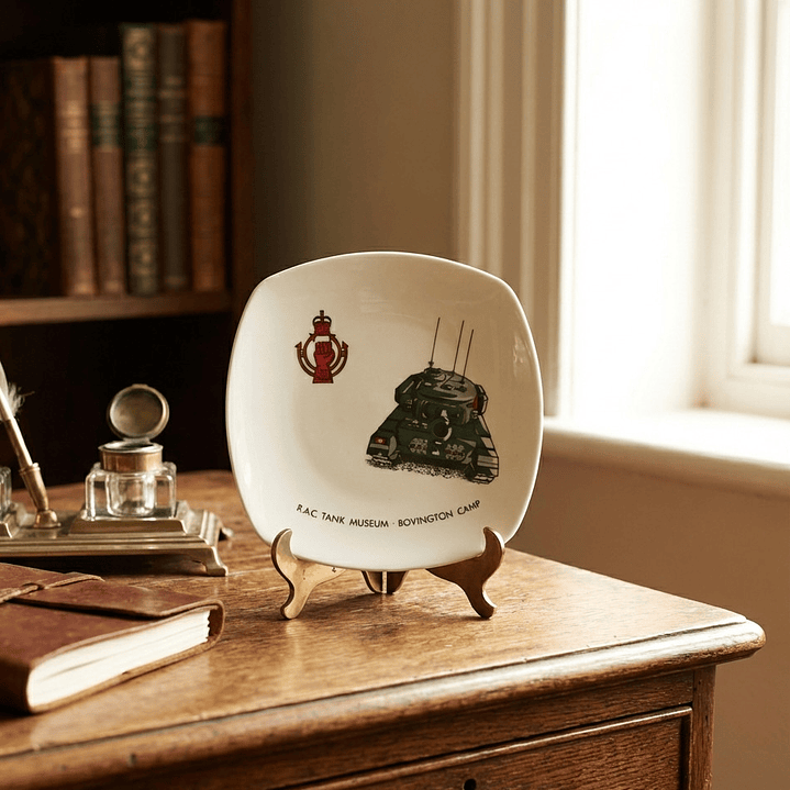 Plato  souvenir del Tank Museum de Inglaterra - años 70 7