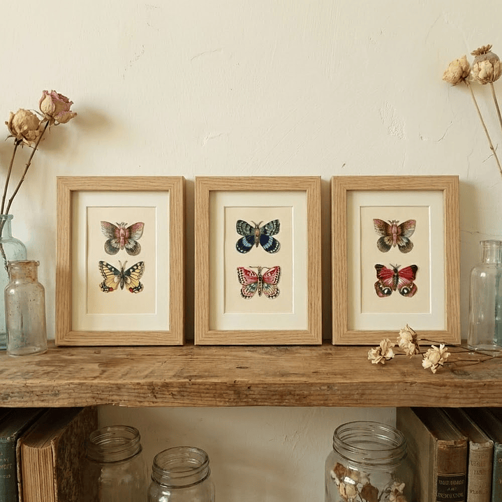 Set de 6 cromos vintage de mariposas, estilo victoriano - mediados siglo XX 6