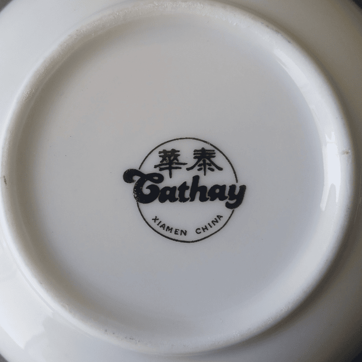 Plato pequeño vintage Cathay – porcelana china años 70 3
