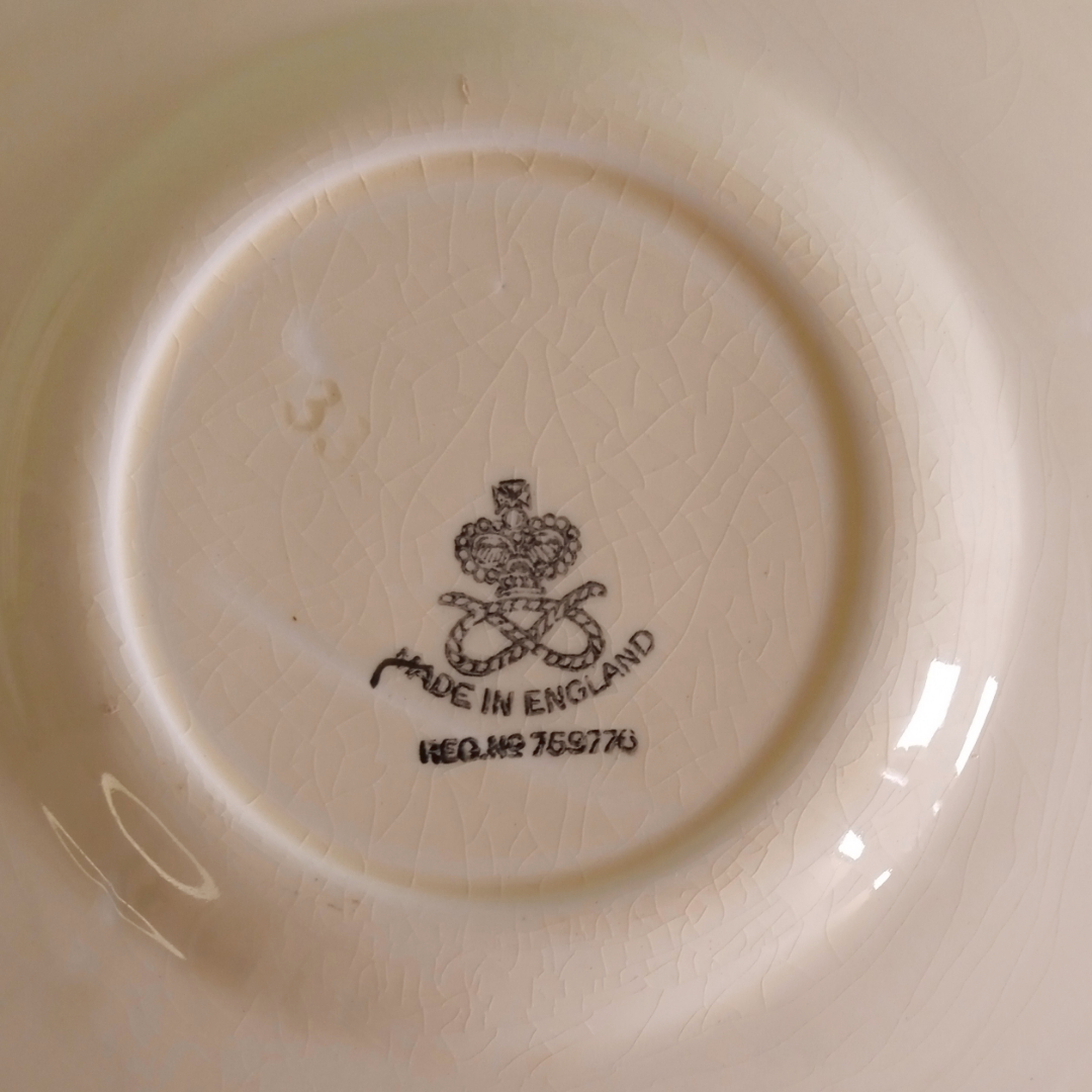 Seis platos decorativos ingleses - Staffordshire 1940 4