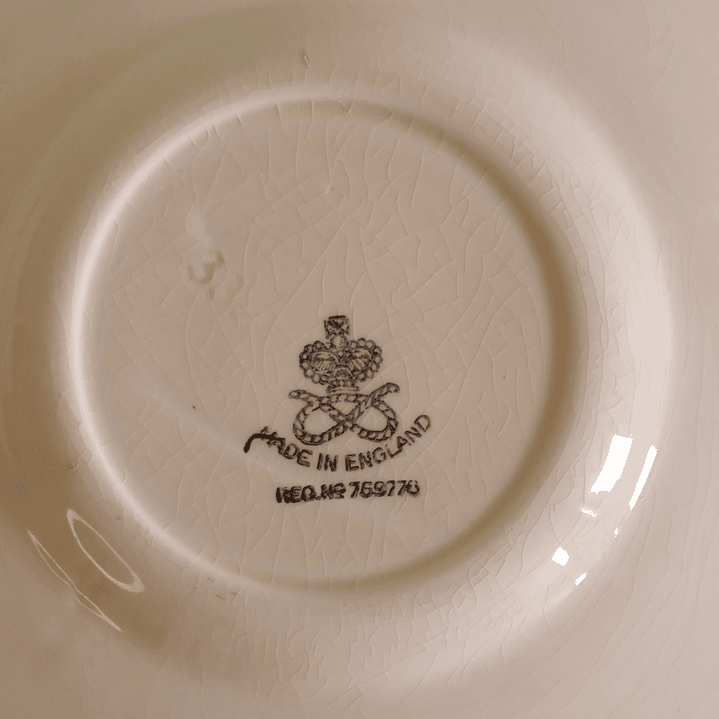 Seis platos decorativos ingleses - Staffordshire 1940 4