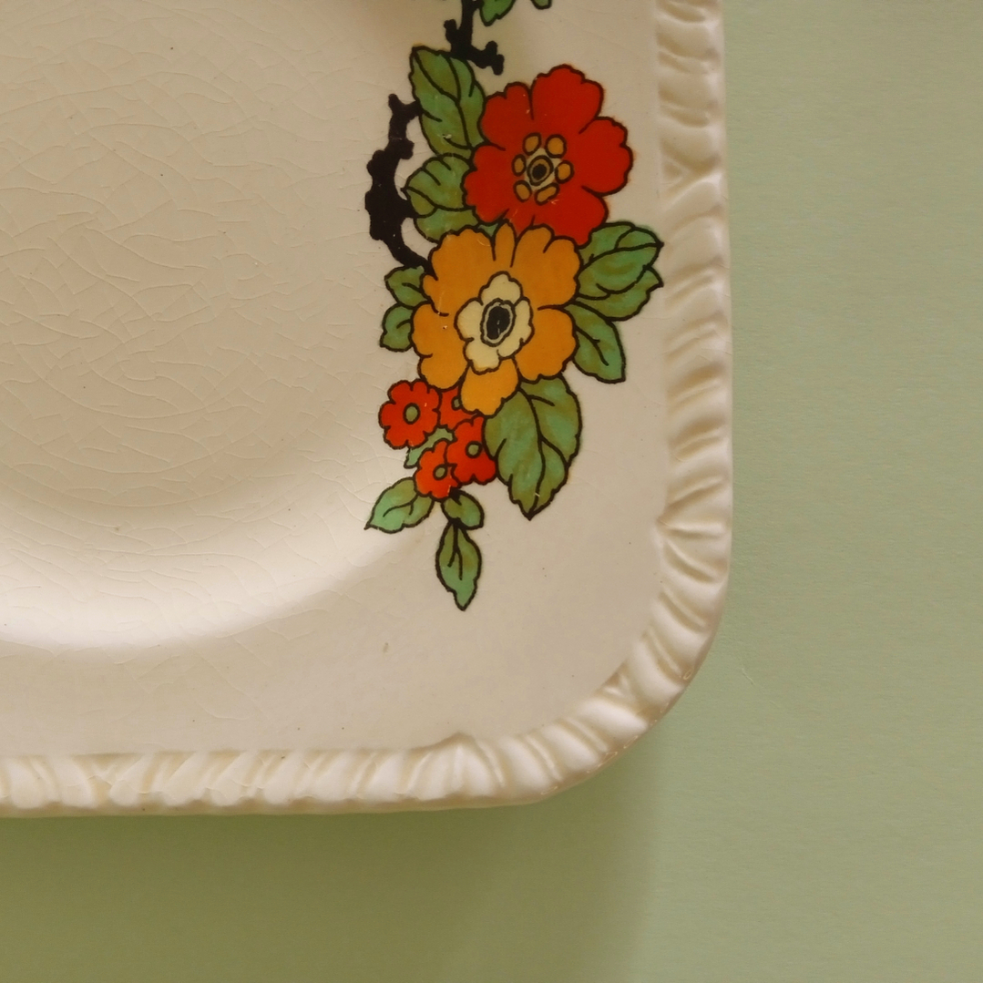 Seis platos decorativos ingleses - Staffordshire 1940 3