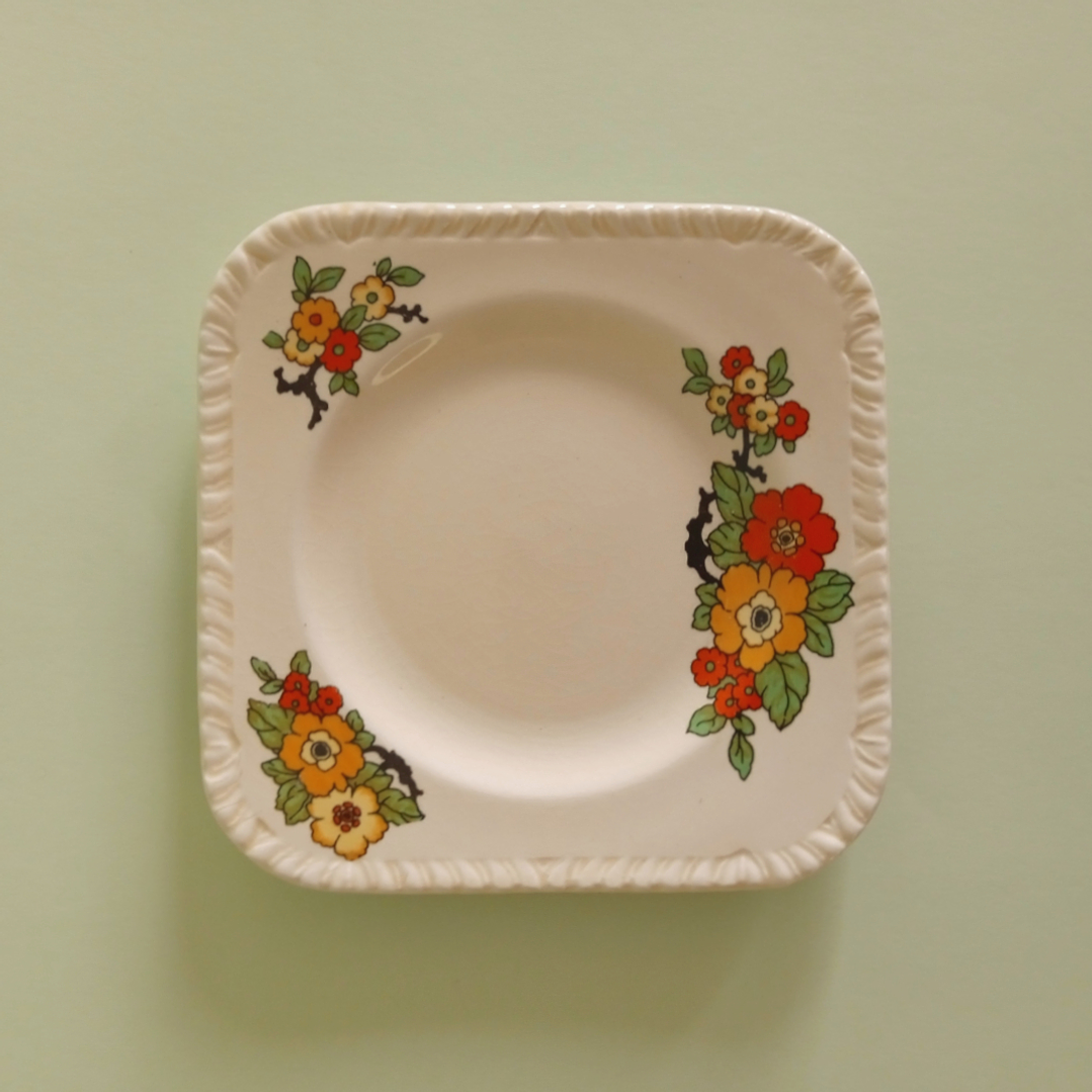 Seis platos decorativos ingleses - Staffordshire 1940 2
