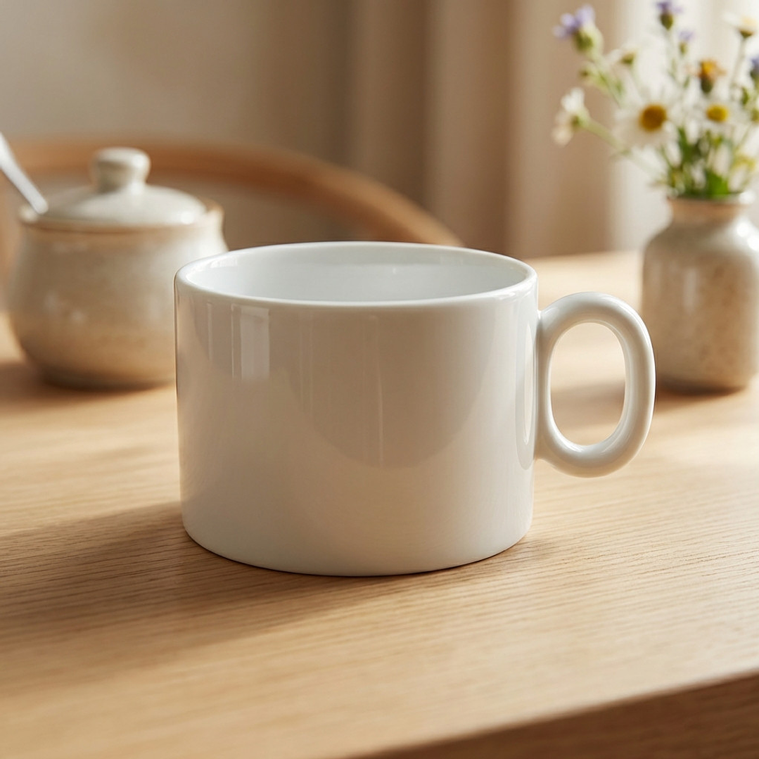 Taza de porcelana Alessi con relieve en la base - 2011 en adelante 6