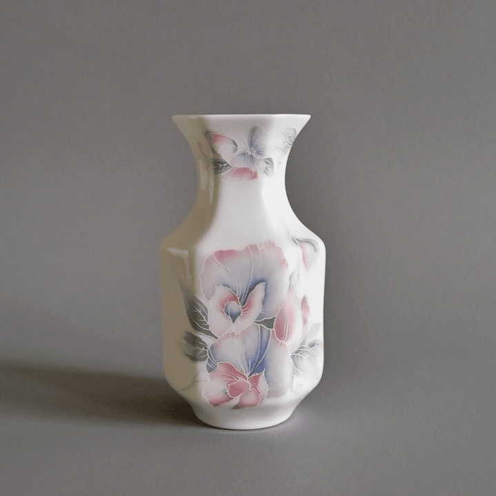 Pareja de floreros de porcelana inglesa Aynsley · años 80 3