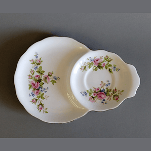 Plato para snack de porcelana · Inglaterra 1955-60