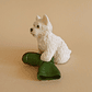 Figura decorativa de perro Westie con bota Wellington · The Leonardo Collection - Miniatura 6
