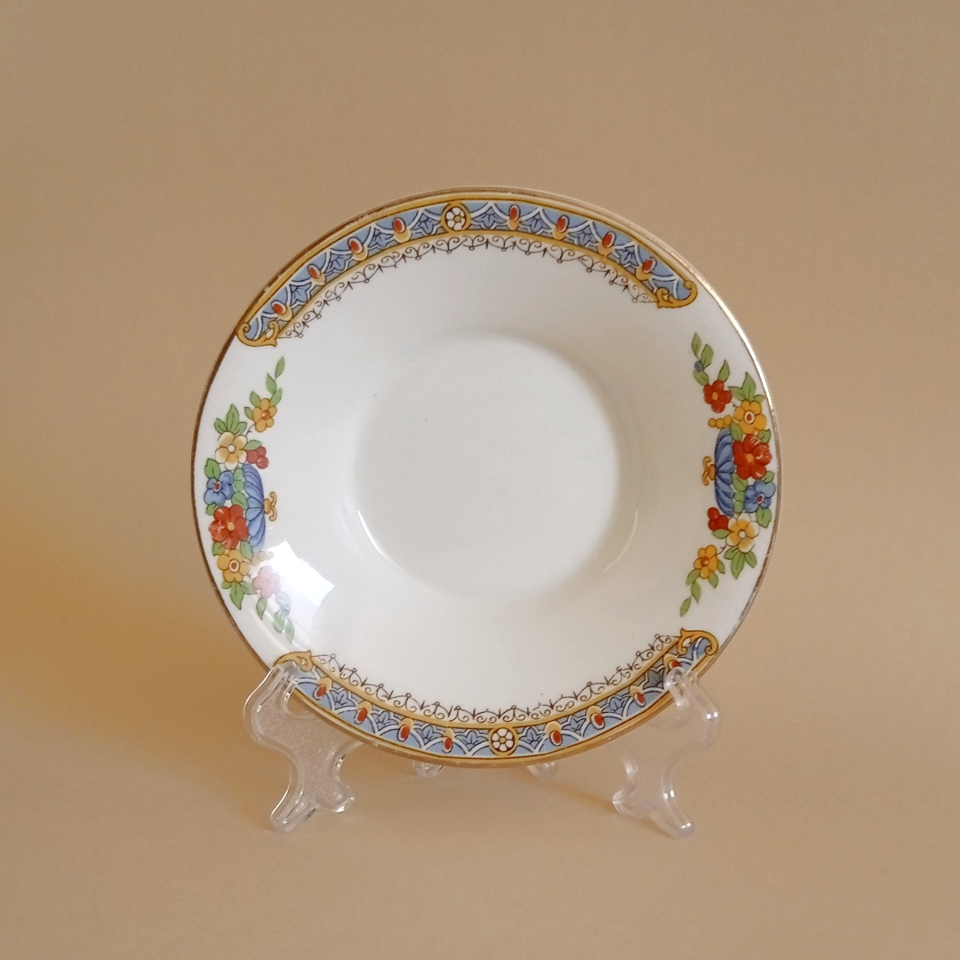 Taza y plato de café ingleses Alfred Meakin – vajilla hotelera histórica (ca. 1920) 3