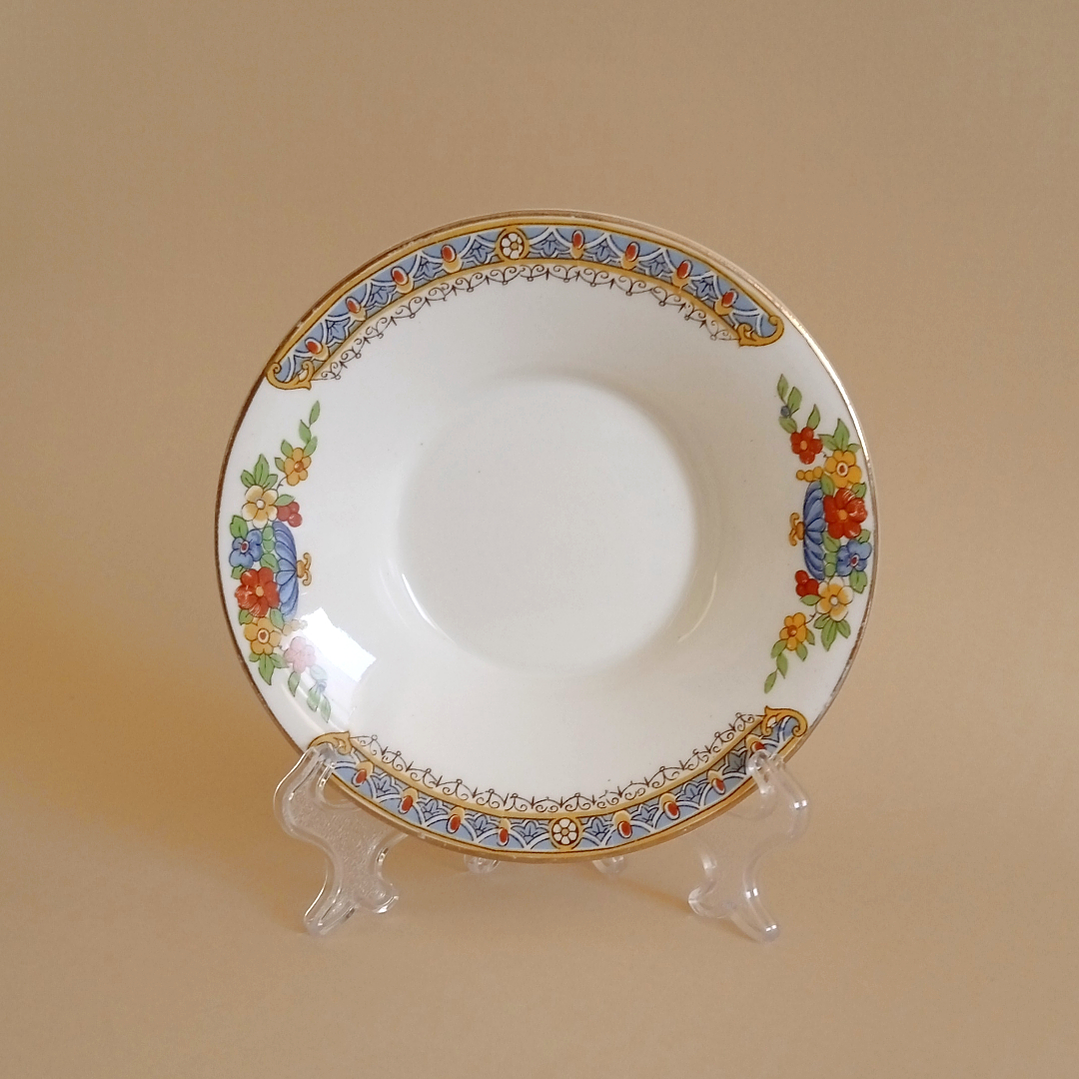 Taza y plato de café ingleses Alfred Meakin – vajilla hotelera histórica (ca. 1920) 2