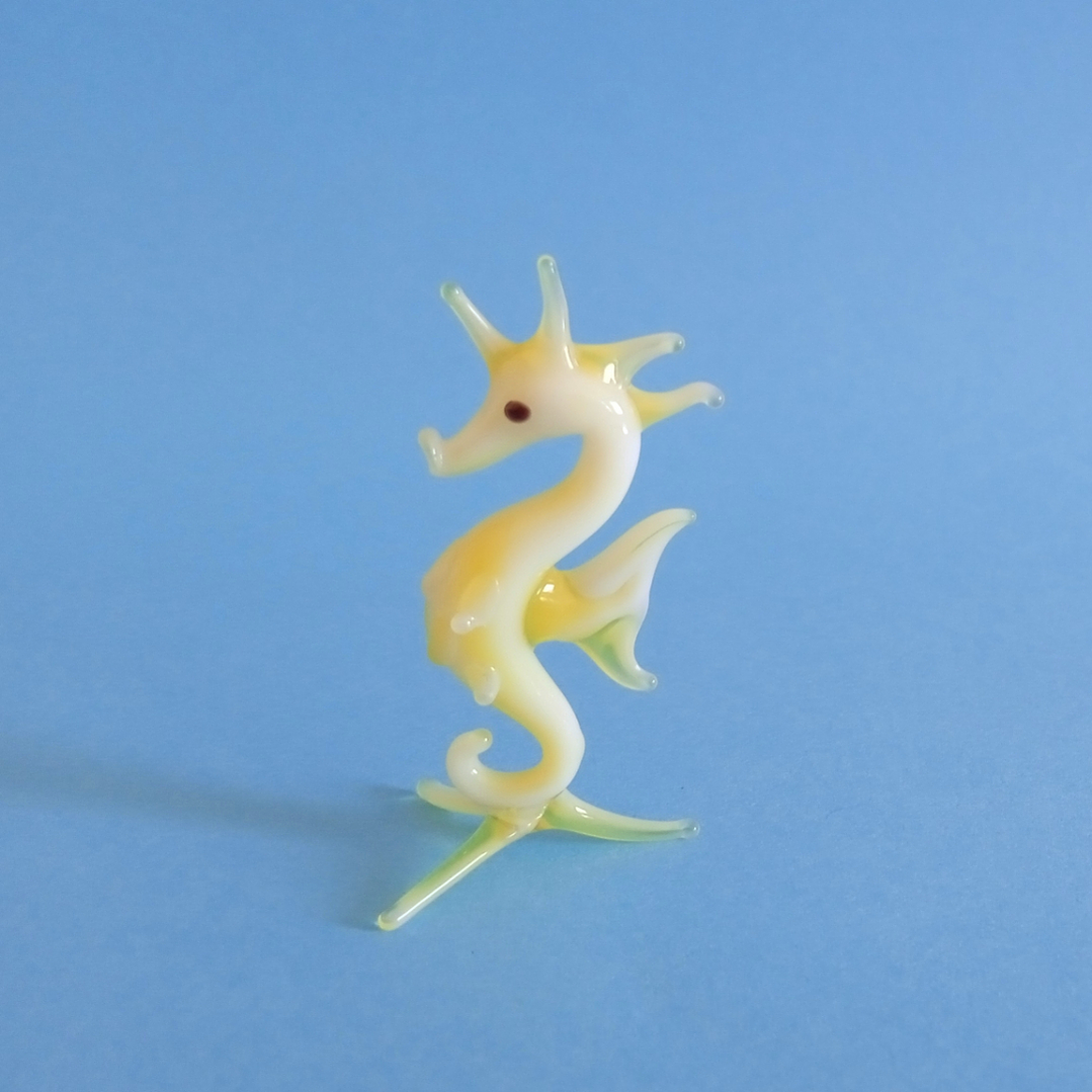 Figuras de cristal de Murano · caballito de mar y pez · años 70 3
