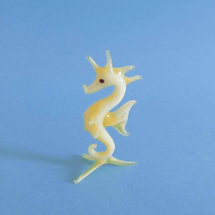 Figuras de cristal de Murano · caballito de mar y pez · años 70 3