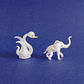 Figuras de cristal de Murano · cisne y elefante · años 70 - Miniatura 5