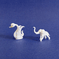 Figuras de cristal de Murano · cisne y elefante · años 70 - Miniatura 1