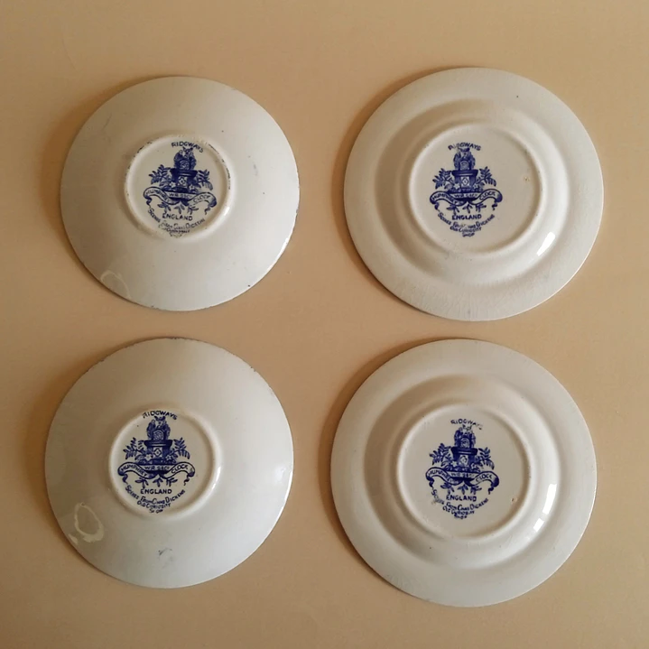 Set 4 platitos Ridgways antiguos (Inglaterra) – 1920  4