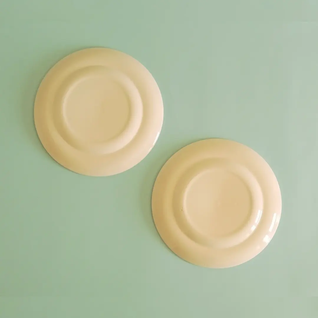 Par de platos decorativos europeos vintage · motivo de peces 7