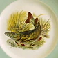 Par de platos decorativos europeos vintage · motivo de peces - Miniatura 4