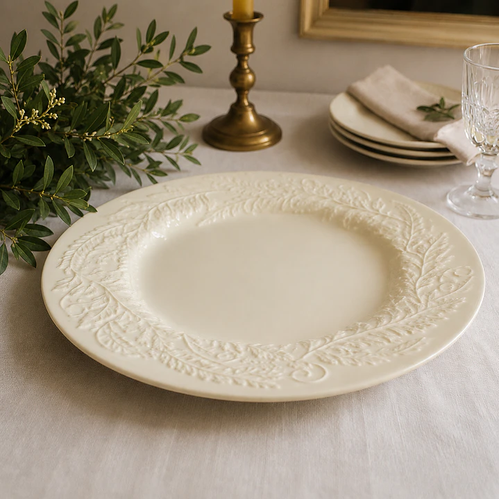 Plato base grande con relieve • Italia 7
