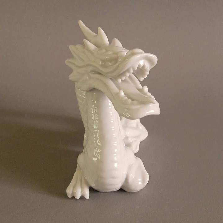 Pareja de dragones orientales de cerámica esmaltada - Japón 7