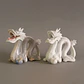 Pareja de dragones orientales de cerámica esmaltada - Japón - Miniatura 1