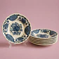 Juego de 6 platitos ingleses Ridgway “Windsor” azul - Miniatura 1