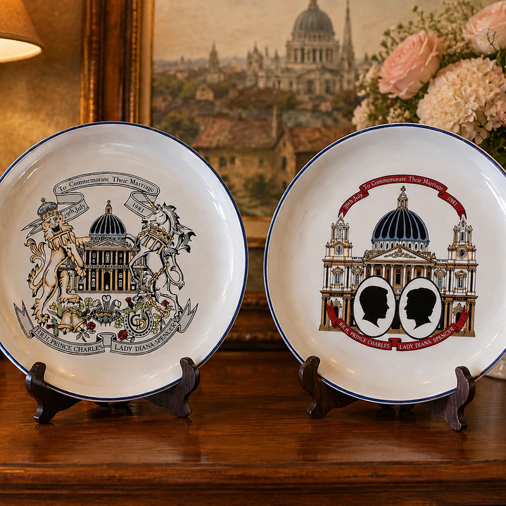 Set de Platos Conmemorativos Boda Príncipe Carlos y Lady Diana 10