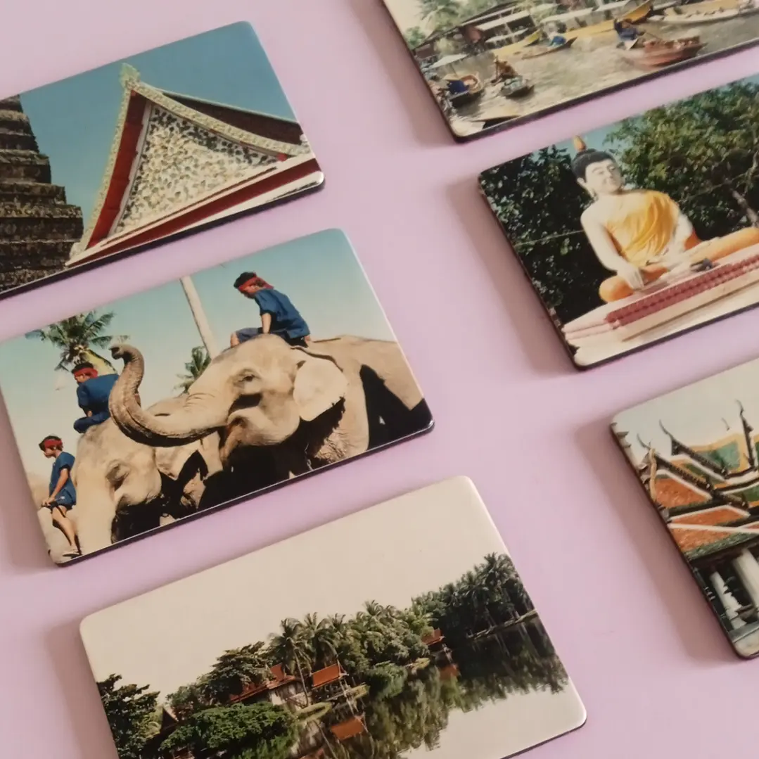 Juego de 6 posavasos vintage de Tailandia – años 70 8