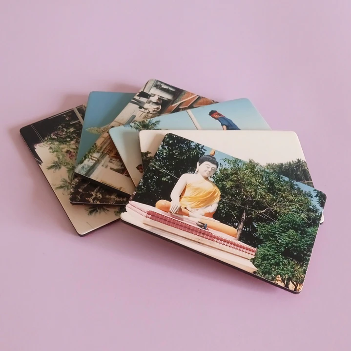Juego de 6 posavasos vintage de Tailandia – años 70 1