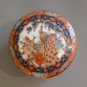 Joyero de porcelana japonesa estilo Kutani • años 70