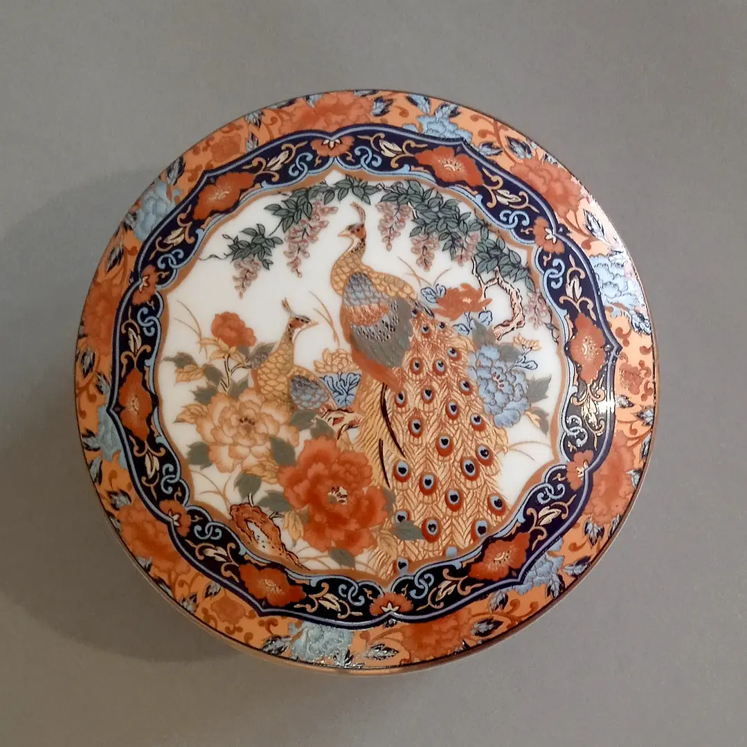 Joyero de porcelana japonesa estilo Kutani • años 70 2