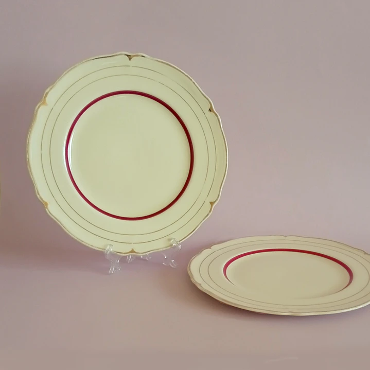 Pareja de platos de postre ingleses Grindley 