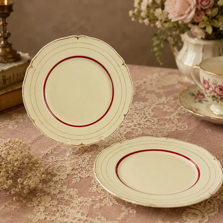 Pareja de platos de postre ingleses Grindley 