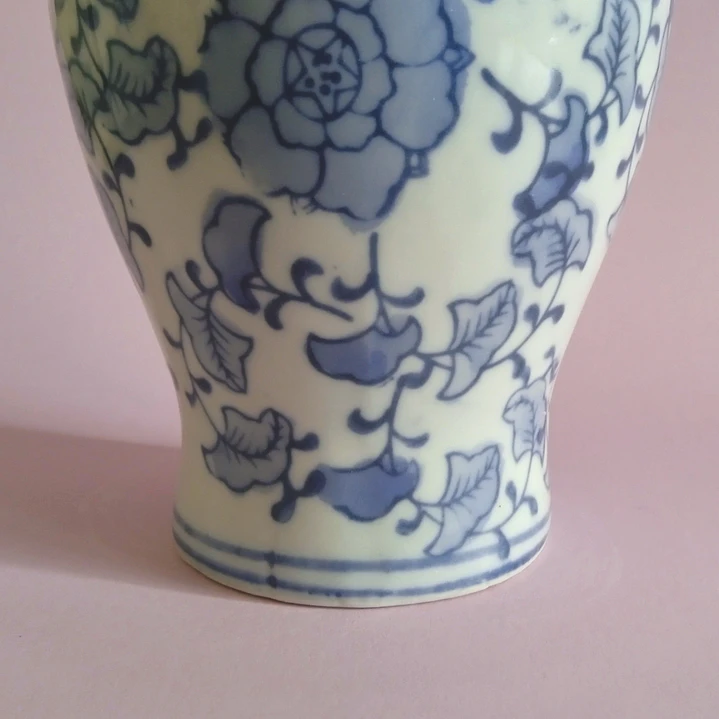 Jarrón de porcelana europeo tipo ginger jar 6